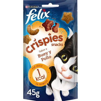 Felix Biscoitos Crispies boi e frango para gatos
